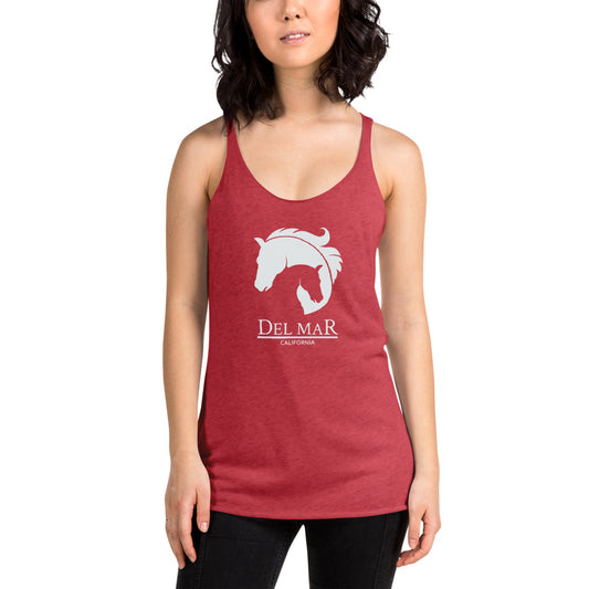 Cool Del Mar Horse Racing Track Derby Fans Women's Racerback Tank Top