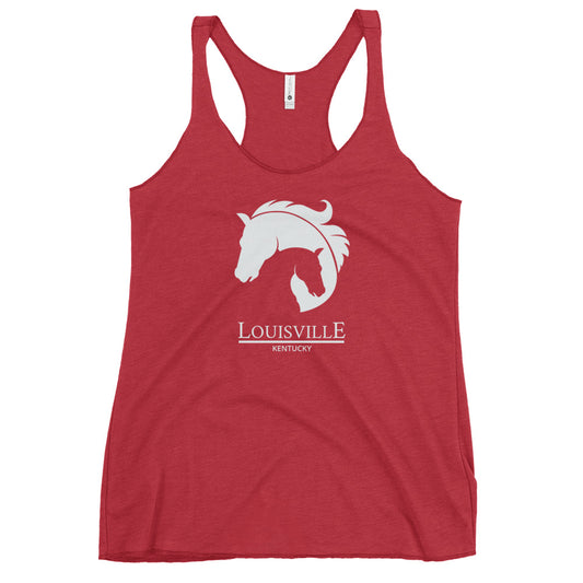 Cool Louisville Horse Racing Track Derby Fans Women's Racerback Tank Top