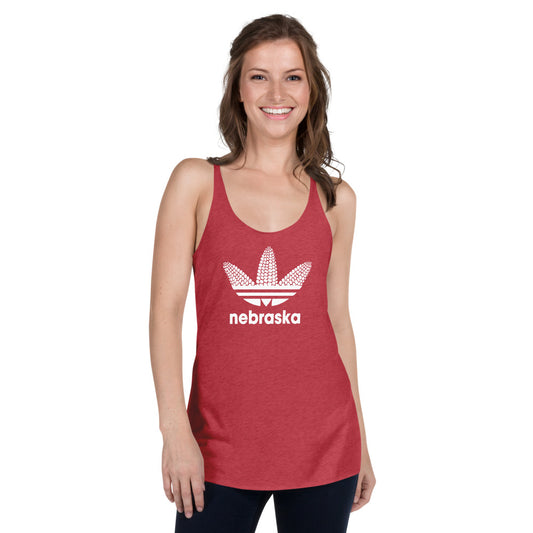 State Of Nebraska Funny Football Fan Slogan Women's Racerback Tank Top