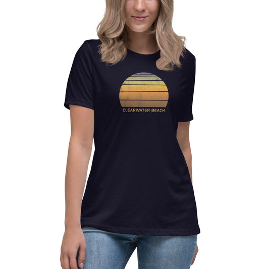 Women's Retro Clearwater Beach Florida Relaxed T-Shirt