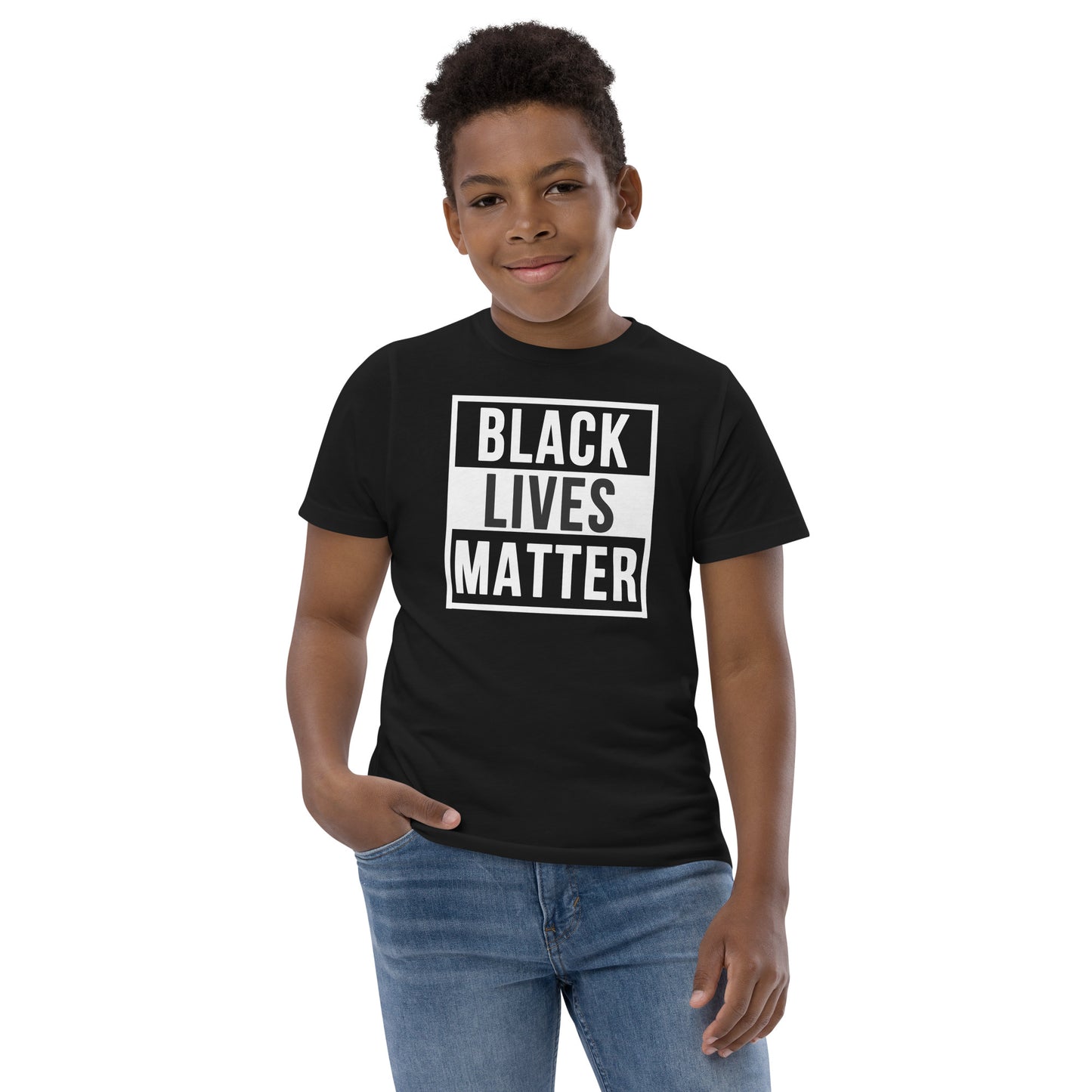 Black Lives Matter African American Pride Protest Youth Jersey T-Shirt