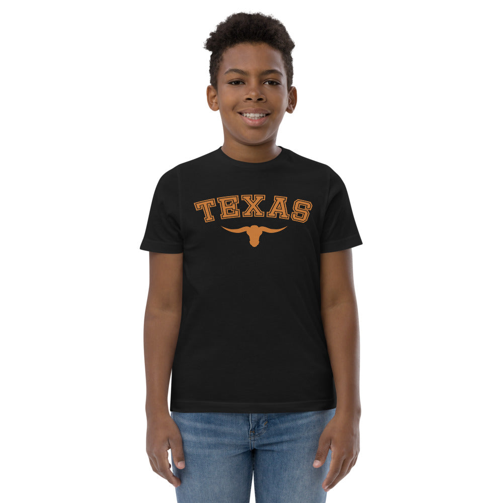 State Of Texas Fan Long Horn College Football Youth Jersey T-Shirt