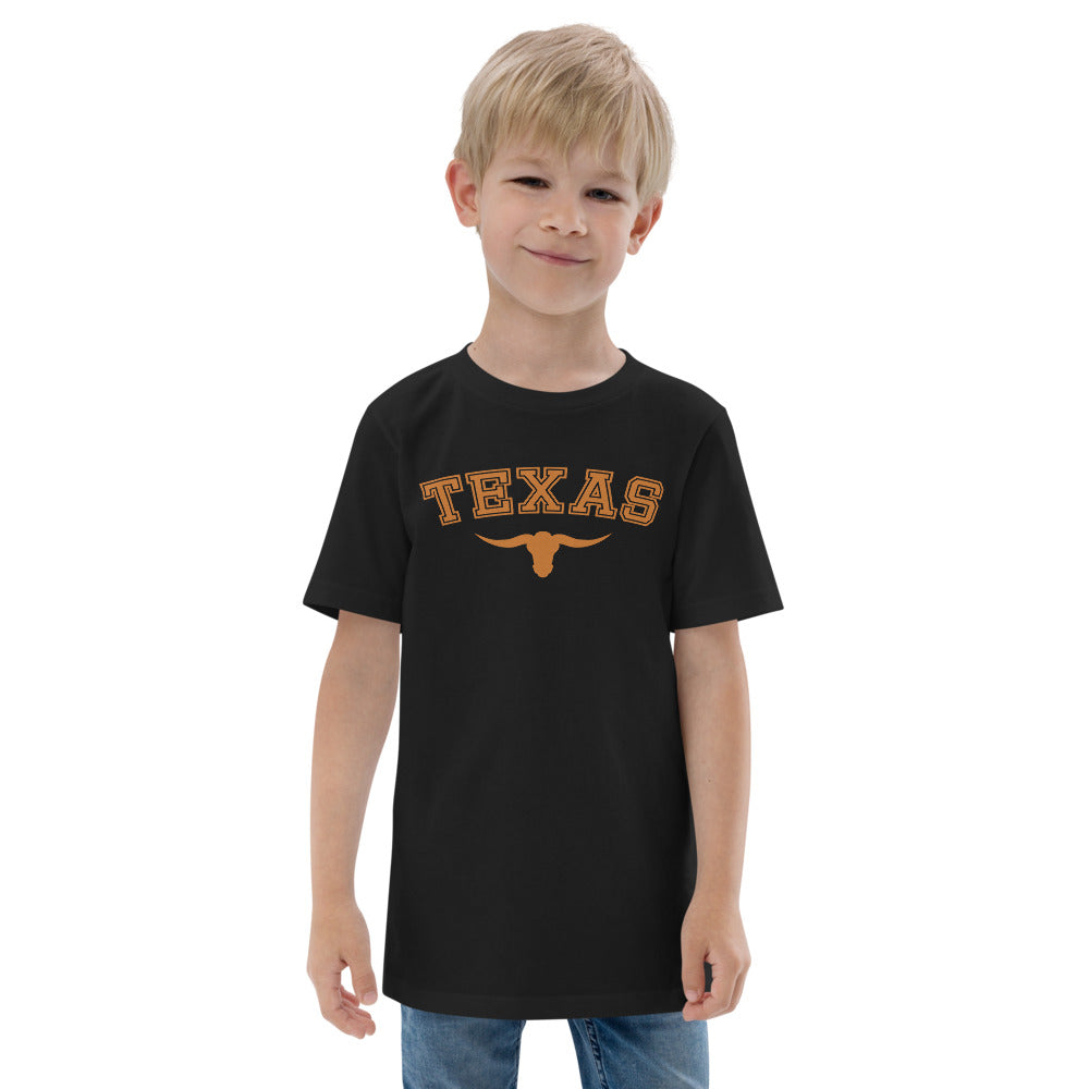 State Of Texas Fan Long Horn College Football Youth Jersey T-Shirt