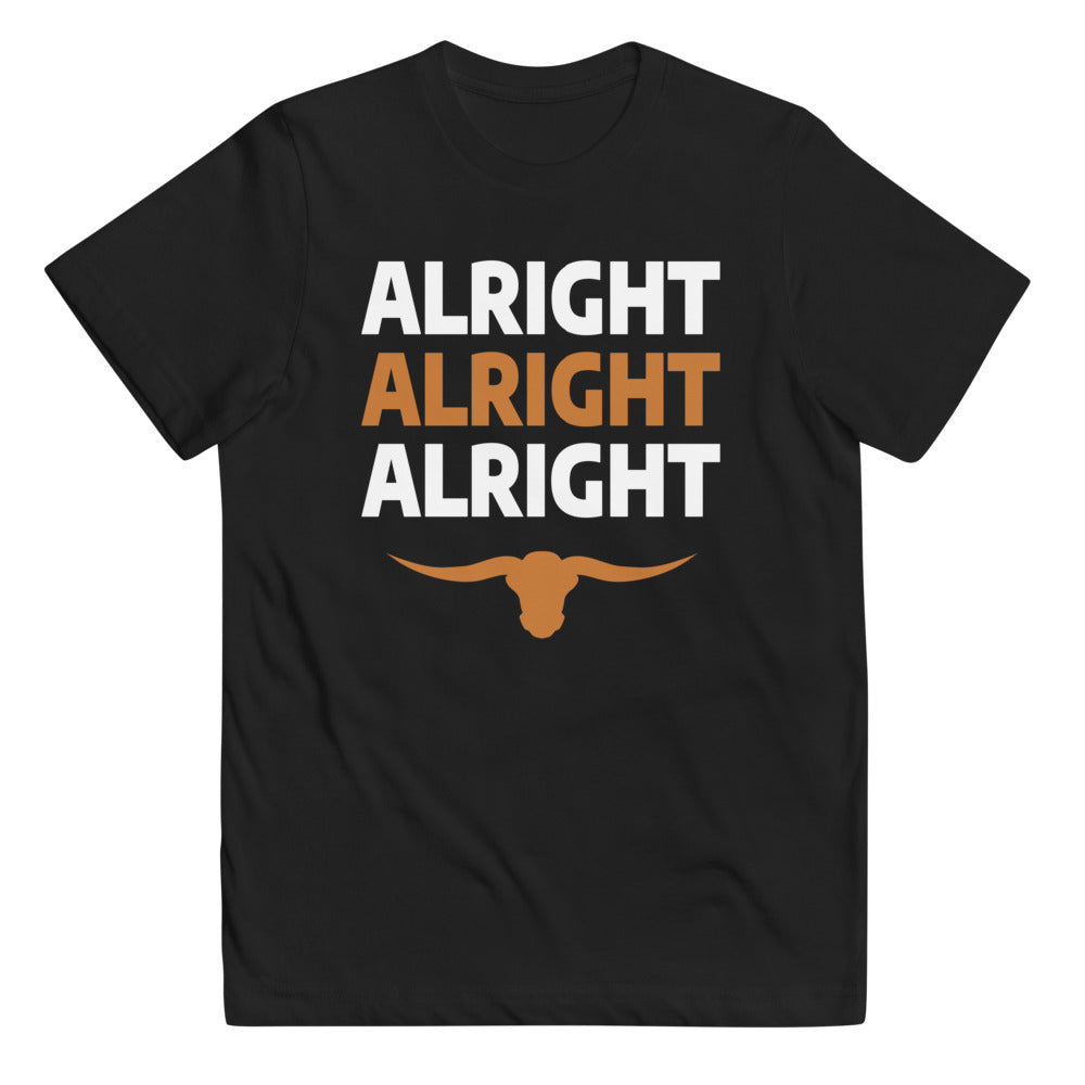 Alright Alright Alright Texas Fan College Football Youth Jersey T-Shirt