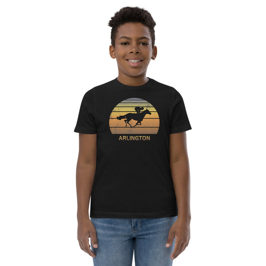 Retro Arlington Horse Racing Track Derby Fan Youth Jersey T-Shirt