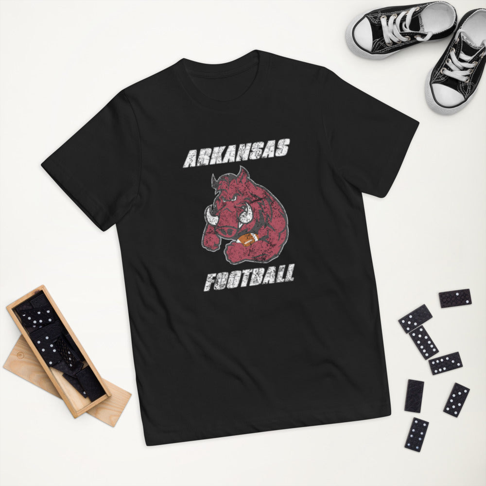 State Of Arkansas Native Football Fan Youth Jersey T-Shirt