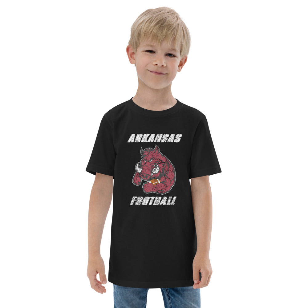 State Of Arkansas Native Football Fan Youth Jersey T-Shirt