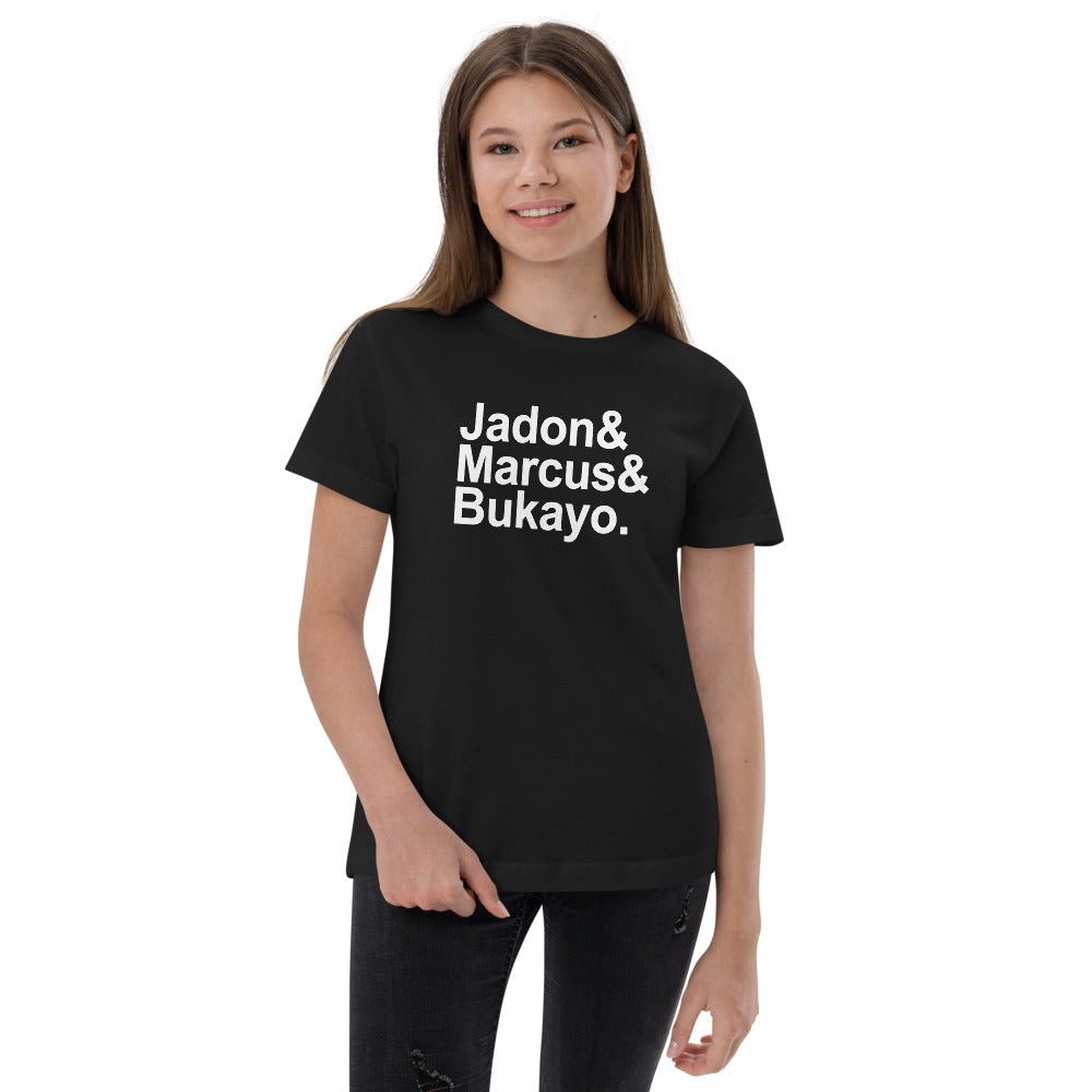 Jaydon Marcus Bukayo Slogan Soccer Football Fan Youth Jersey T-Shirt