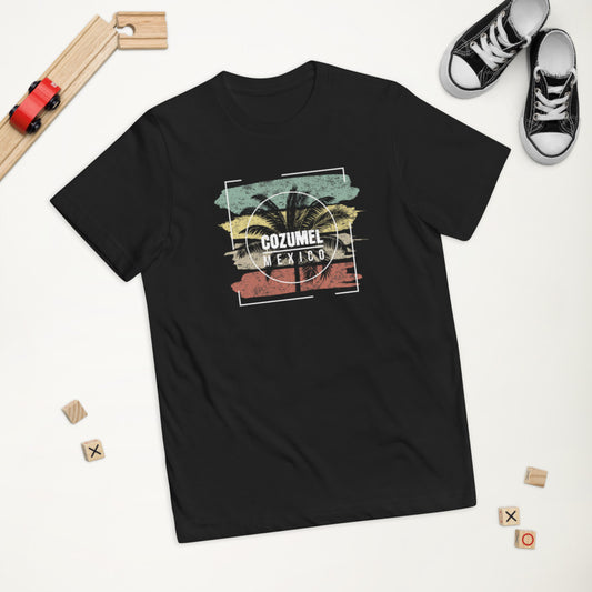 Cool Cozumel Mexico Beach Palm Tree Vacation Souvenir Youth Jersey T-Shirt