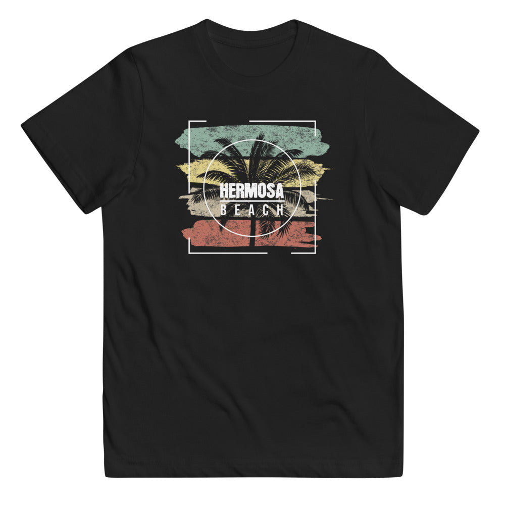 Cool Hermosa Beach California Palm Tree Vacation Souvenir Youth Jersey T-Shirt