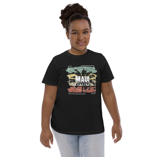 Cool Lahaina Maui Hawaii Beach Palm Tree Vacation Souvenir Youth Jersey T-Shirt