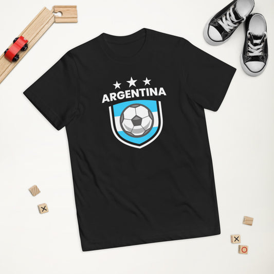 Retro Argentina Soccer Team Football Fan Country Argentinian Flag Youth Jersey T-Shirt