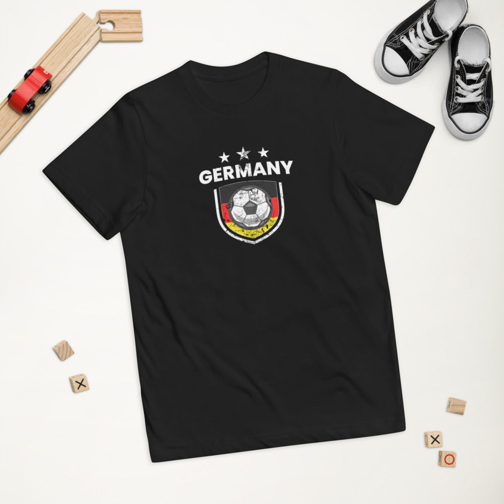 Retro Germany Soccer Team Football Fan Country Deutschland German Flag Youth Jersey T-Shirt