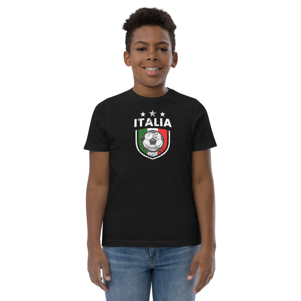 Retro Italy Soccer Team Football Fan Country Italia Italian Flag Youth Jersey T-Shirt