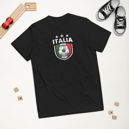 Retro Italy Soccer Team Football Fan Country Italia Italian Flag Youth Jersey T-Shirt