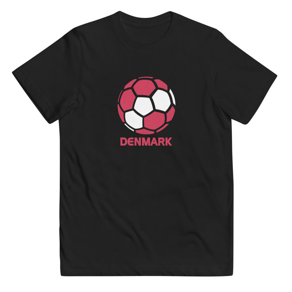 Denmark National Soccer Team Football Country Flag Pride Youth Jersey T-Shirt