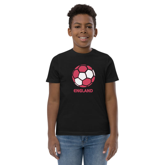 England National Soccer Team Football Country Flag Pride Youth Jersey T-Shirt