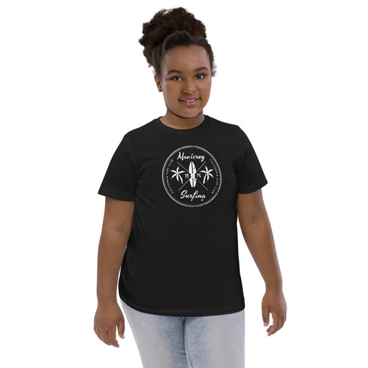 Retro Monterey California Surfing Fan Beach Youth Jersey T-Shirt