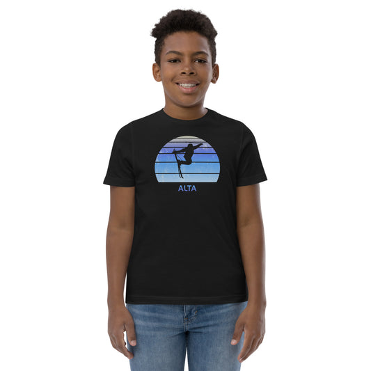 Retro Alta Utah Skiing Fan Youth Jersey T-Shirt