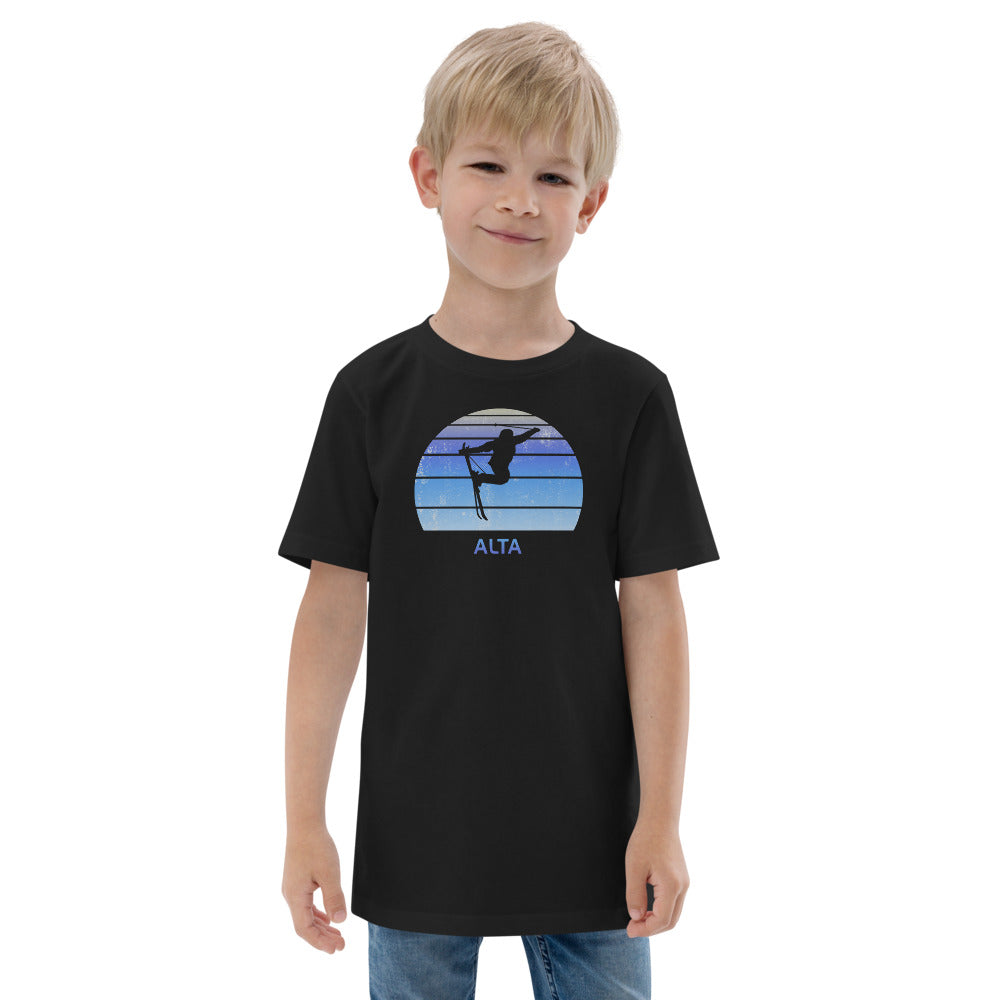 Retro Alta Utah Skiing Fan Youth Jersey T-Shirt