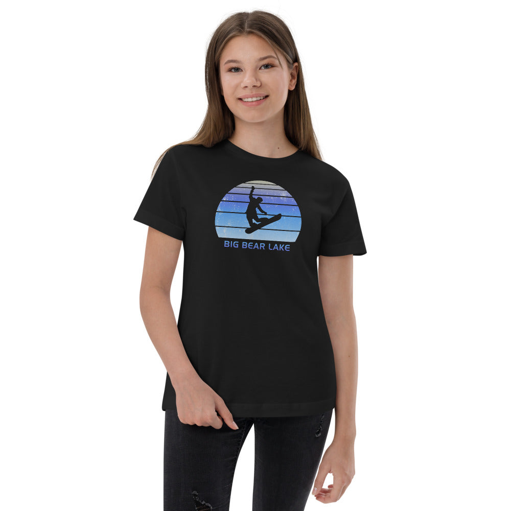 Retro Big Bear Lake California Snowboarding Fan Youth Jersey T-Shirt