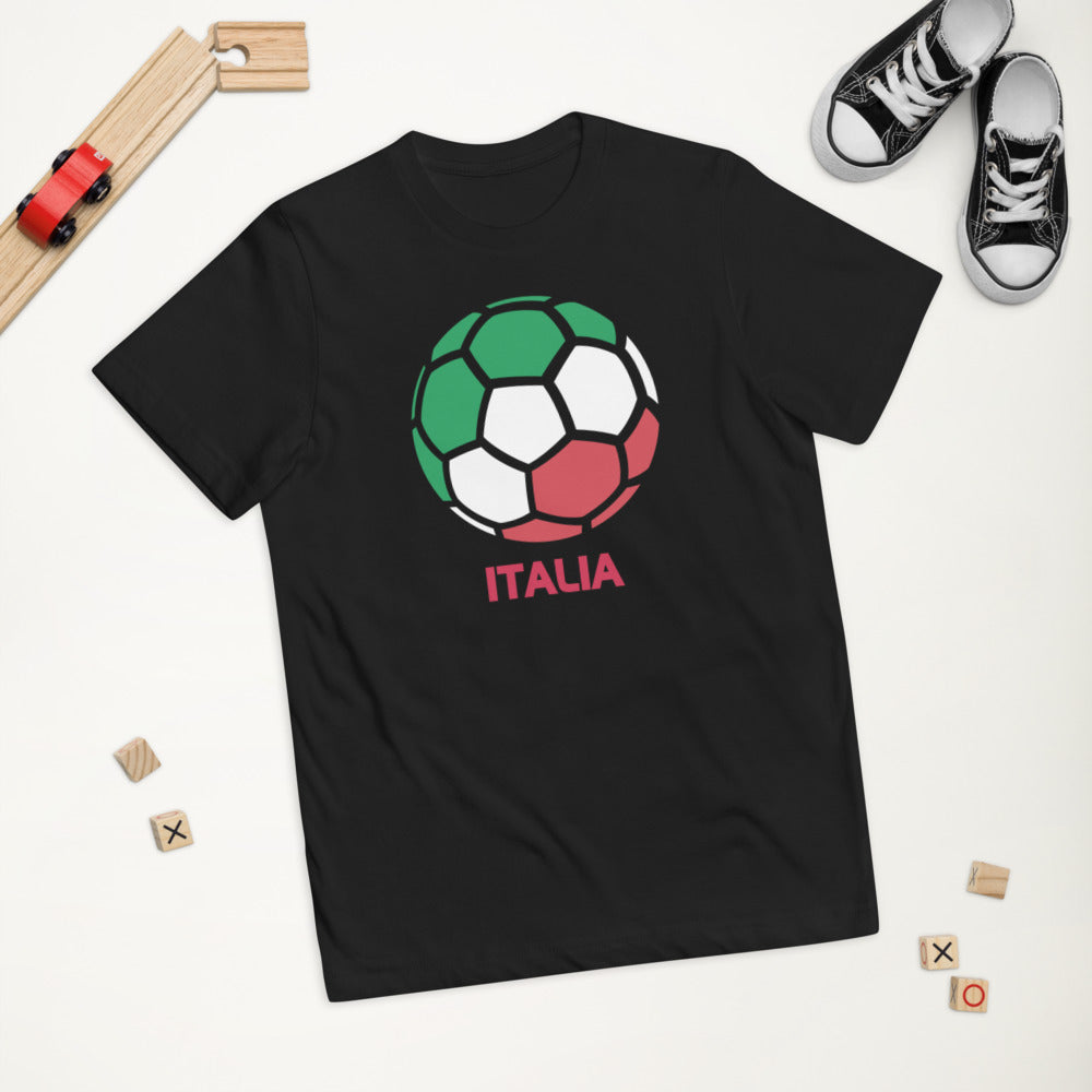 Italia National Soccer Team Football Country Flag Pride Youth Jersey T-Shirt