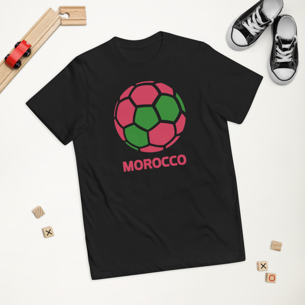 Morocco National Soccer Team Football Country Flag Pride Youth Jersey T-Shirt