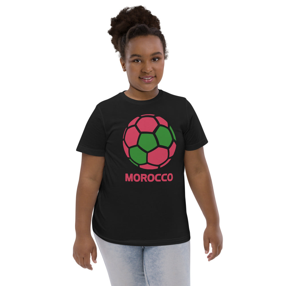 Morocco National Soccer Team Football Country Flag Pride Youth Jersey T-Shirt