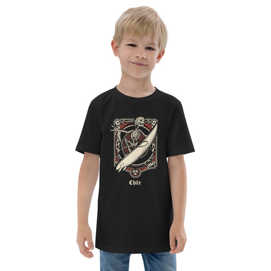 Cool Chile Surfing Fan Surfer Youth Jersey T-Shirt