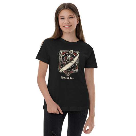 Cool Hanalei Bay Kauai Hawaii Surfing Fan Surfer Youth Jersey T-Shirt