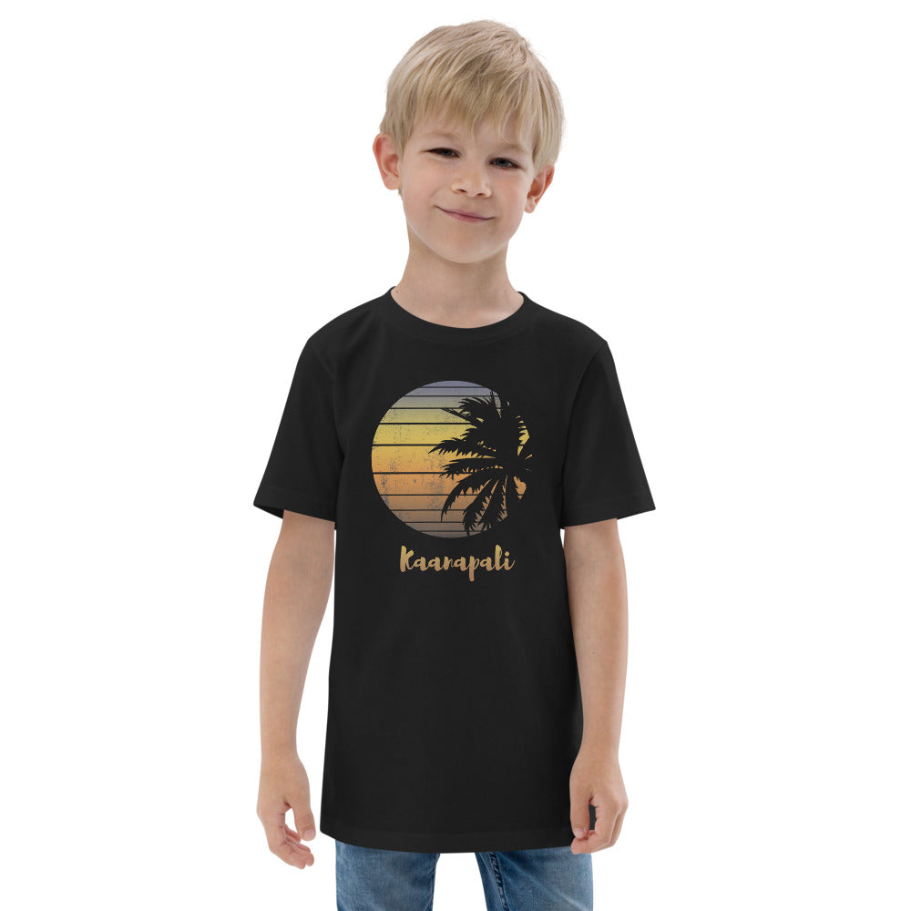 Retro Kaanapali Maui Hawaii Hawaiian Beach Vacation Souvenir Youth Jersey T-Shirt