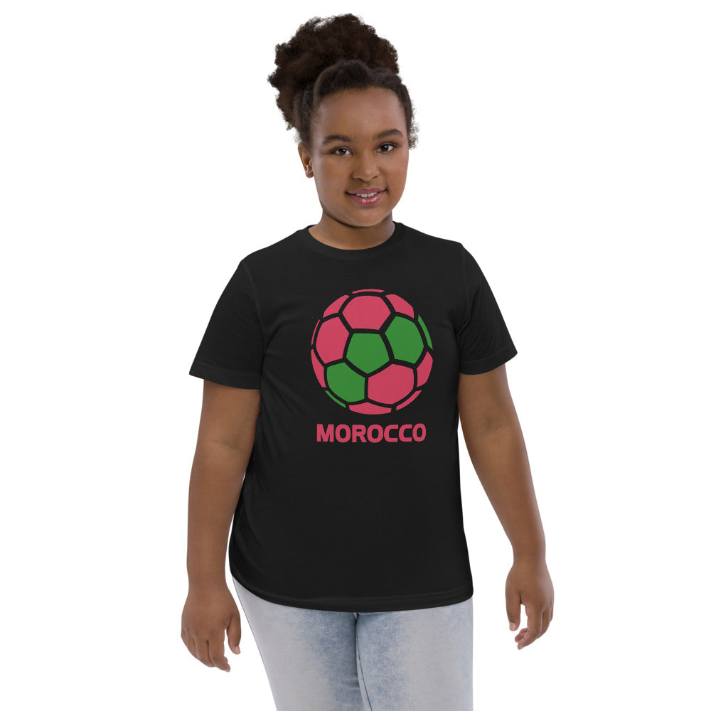 Morocco National Soccer Team Football Country Flag Pride Youth Jersey T-Shirt