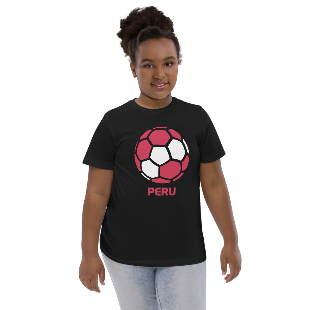 Peru National Soccer Team Football Country Flag Pride Youth Jersey T-Shirt