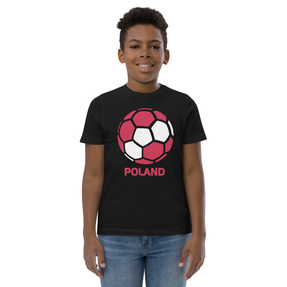 Poland National Soccer Team Football Country Flag Pride Youth Jersey T-Shirt