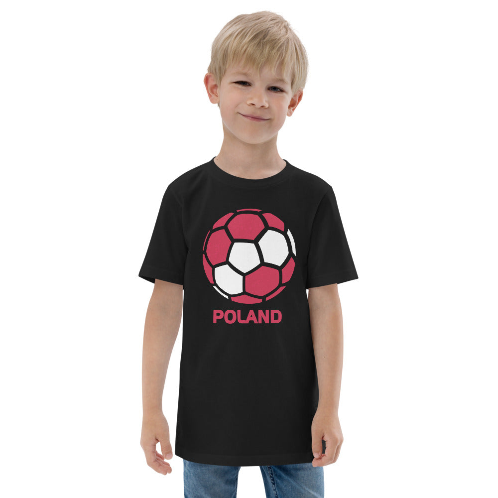 Poland National Soccer Team Football Country Flag Pride Youth Jersey T-Shirt