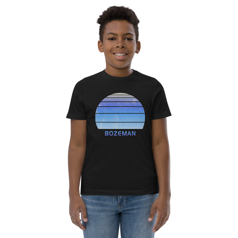 Retro Bozeman Montana Ski Skiing Fan Youth Jersey T-Shirt