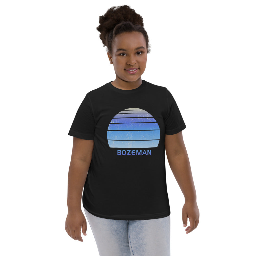 Retro Bozeman Montana Ski Skiing Fan Youth Jersey T-Shirt