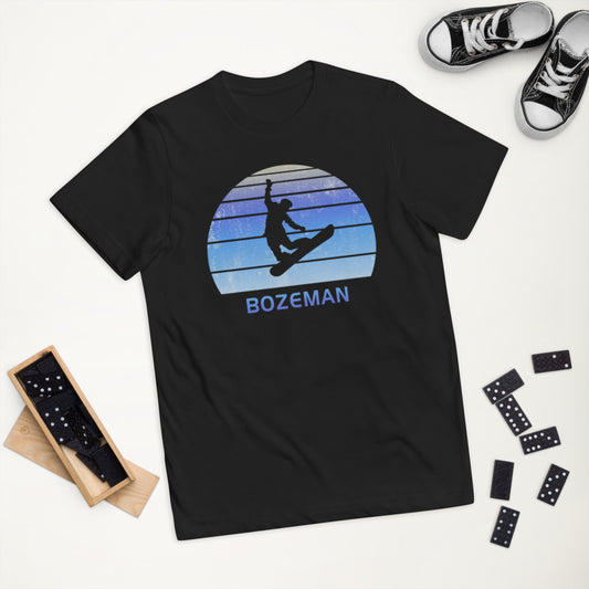 Retro Bozeman Montana Snowboarding Fan Youth Jersey T-Shirt