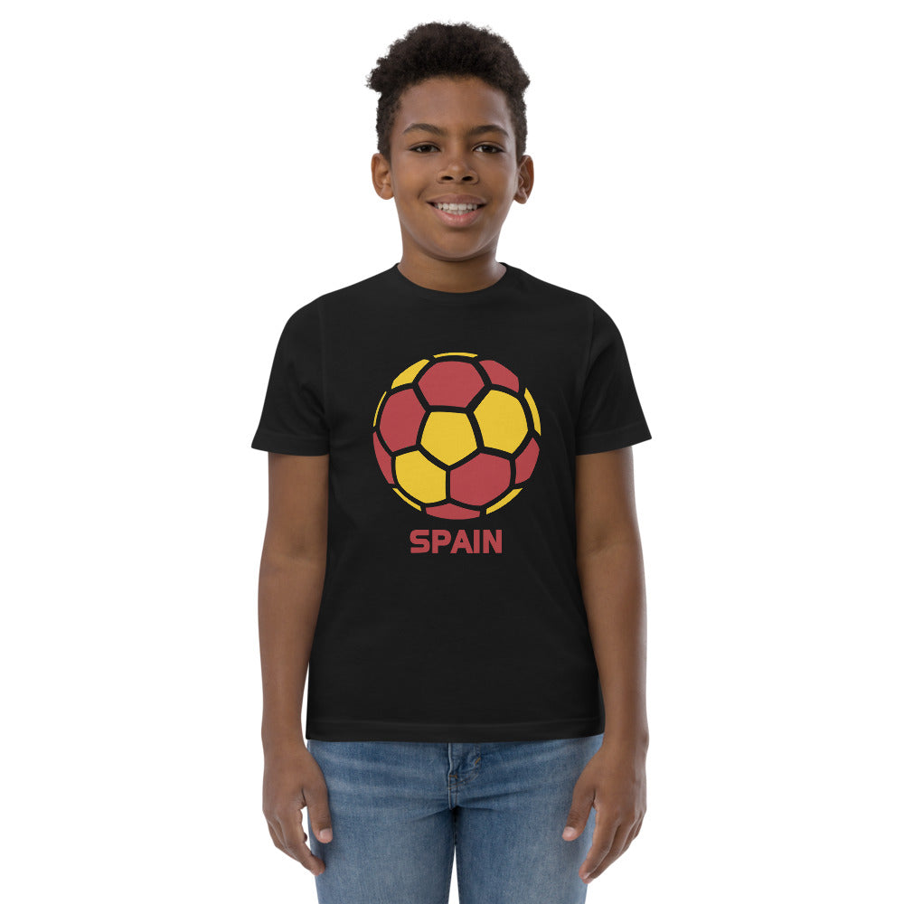 Spain National Soccer Team Football Country Flag Pride Youth Jersey T-Shirt