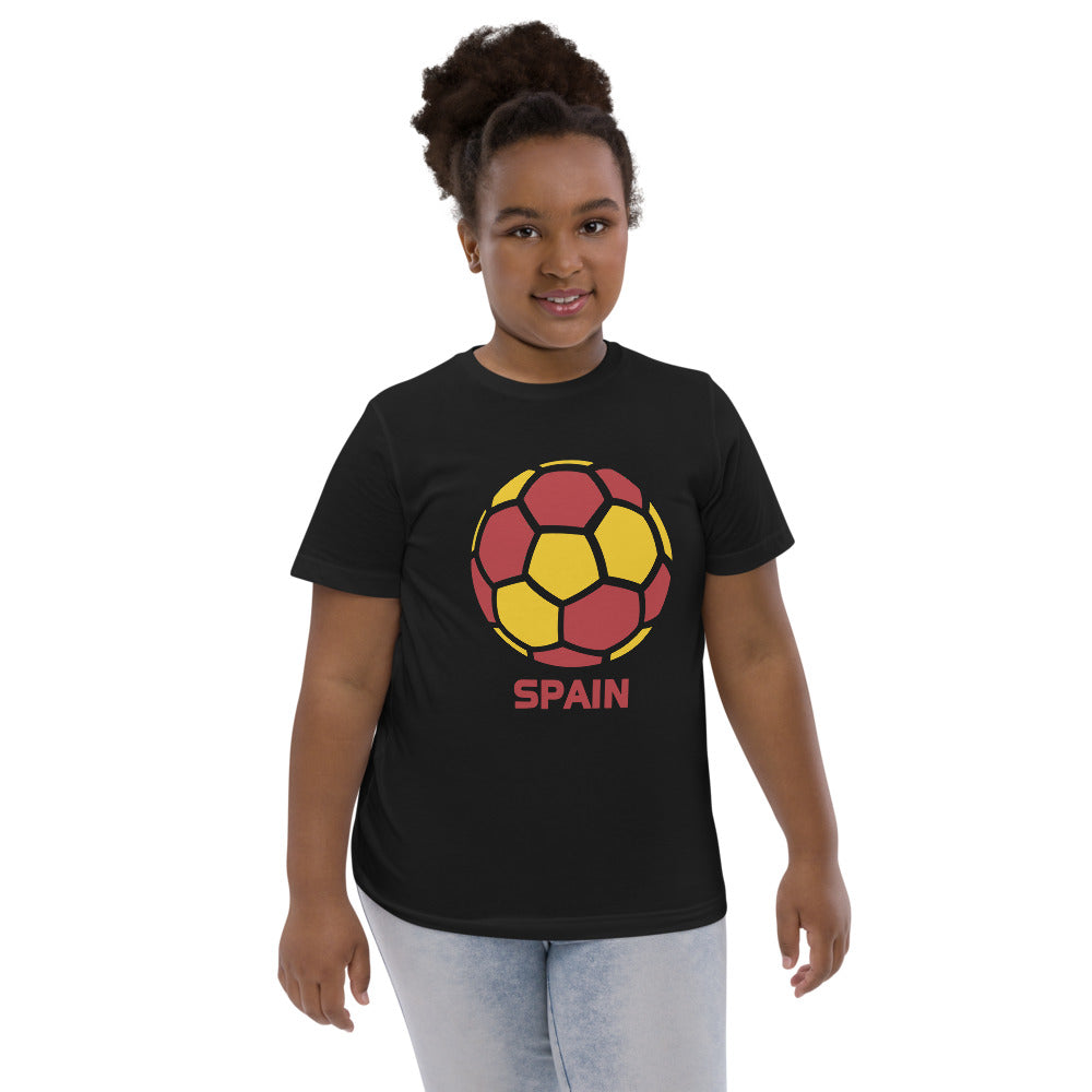 Spain National Soccer Team Football Country Flag Pride Youth Jersey T-Shirt