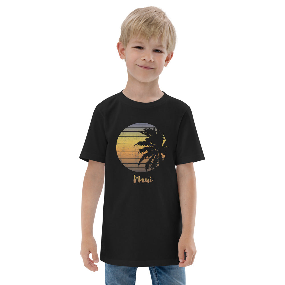 Retro Maui Hawaii Hawaiian Beach Vacation Souvenir Youth Jersey T-Shirt