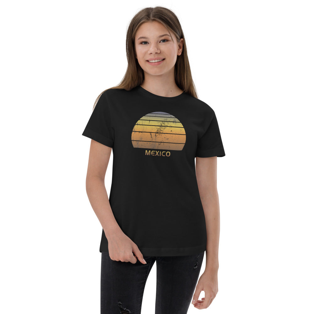 Retro Mexico Mexican Beach Vacation Souvenir Youth Jersey T-Shirt