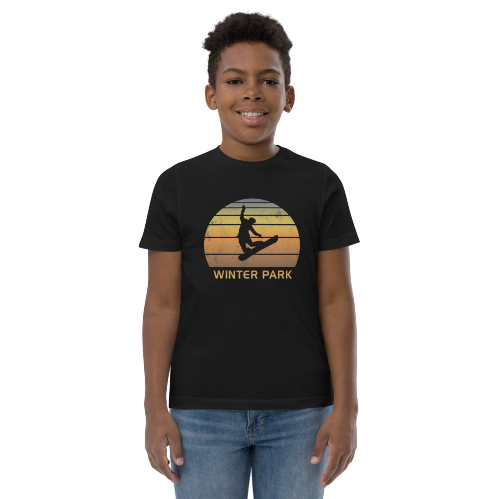 Retro Winter Park Colorado Snowboarding Fan Youth Jersey T-Shirt