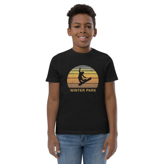 Retro Winter Park Colorado Snowboarding Fan Youth Jersey T-Shirt