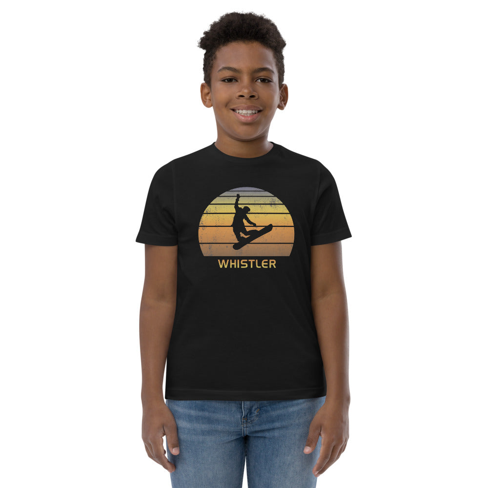 Retro Whistler Canada Snowboarding Fan Youth Jersey T-Shirt