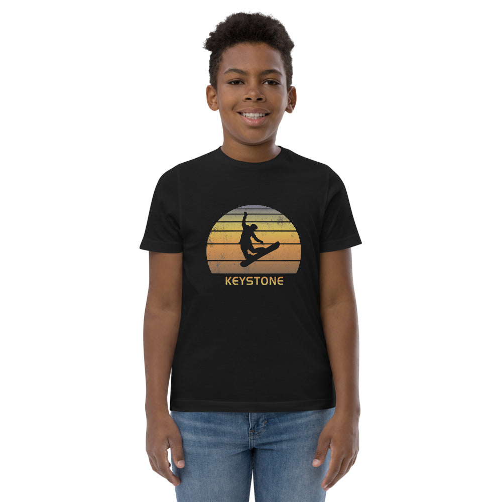 Retro Keystone Colorado Snowboarding Fan Youth Jersey T-Shirt