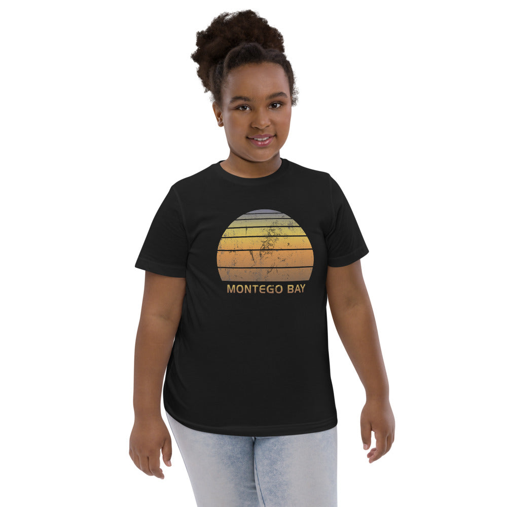 Retro Montego Bay Jamaica  Beach Vacation Souvenir Youth Jersey T-Shirt