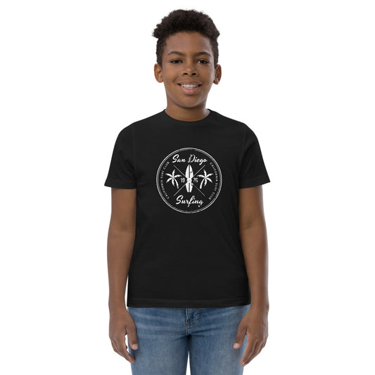 Retro San Diego California Surfing Fan Beach Youth Jersey T-Shirt