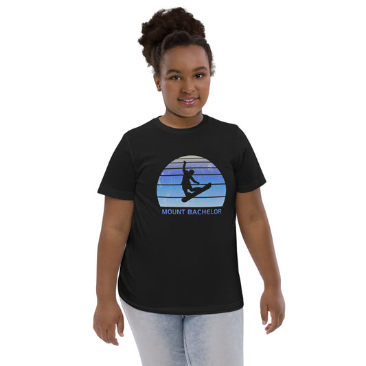 Retro Mount Bachelor Snowboarding Fan Youth Jersey T-Shirt