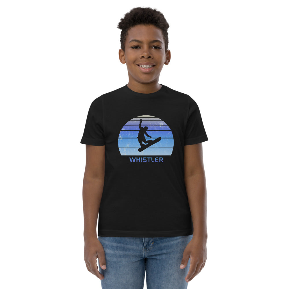 Retro Whistler Canada Snowboarding Fan Youth Jersey T-Shirt